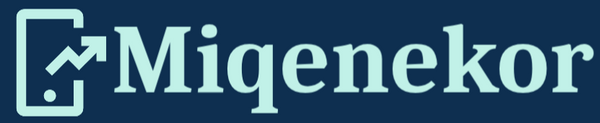 Miqenekor logo on a blue background